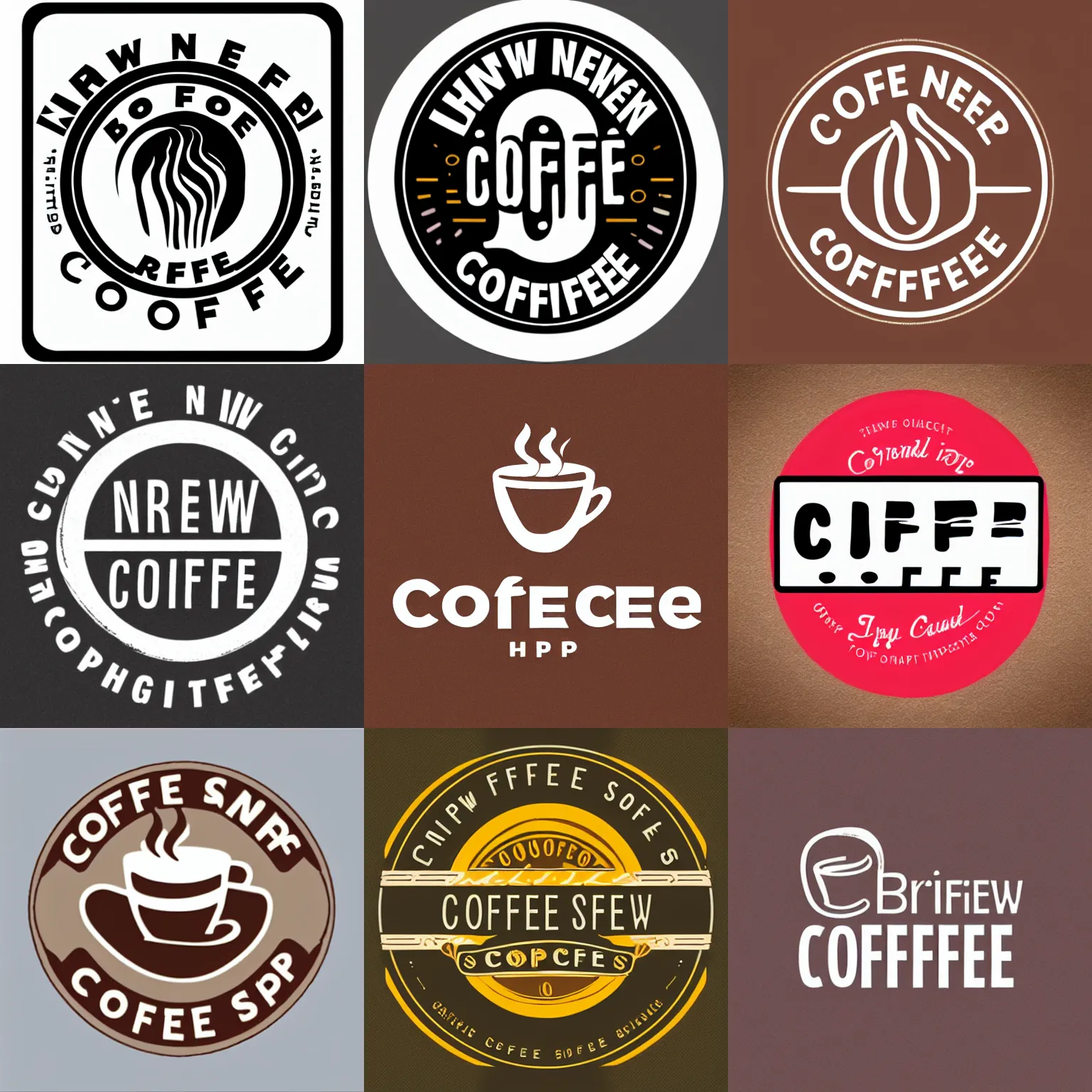 Prompt: A brand new Coffee shop Logo
