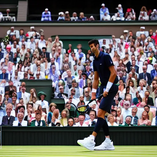 Image similar to novak djokovic losing at wimbledon