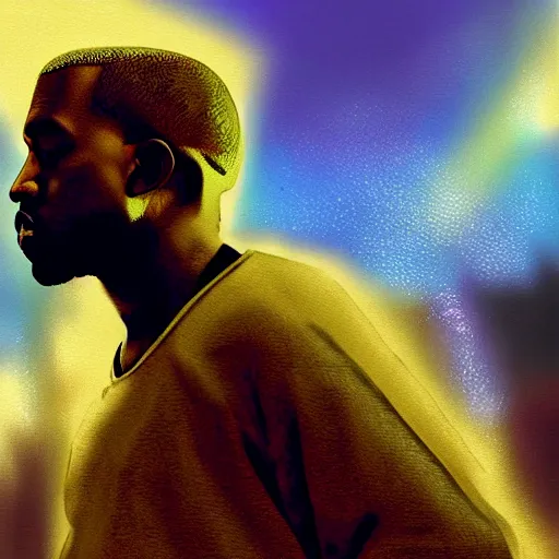 Image similar to Kanye West by Makoto Shinkai