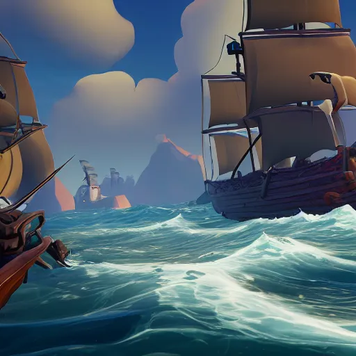 Prompt: a screenshot of the video game Sea of Thieves