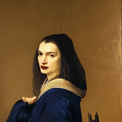 Image similar to portrait of rachel weisz by johannes vermeer, baroque, delft, uplifting, intricate, highly detailed, oil painting