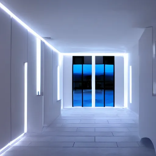 Prompt: inside a futuristic house, stock video