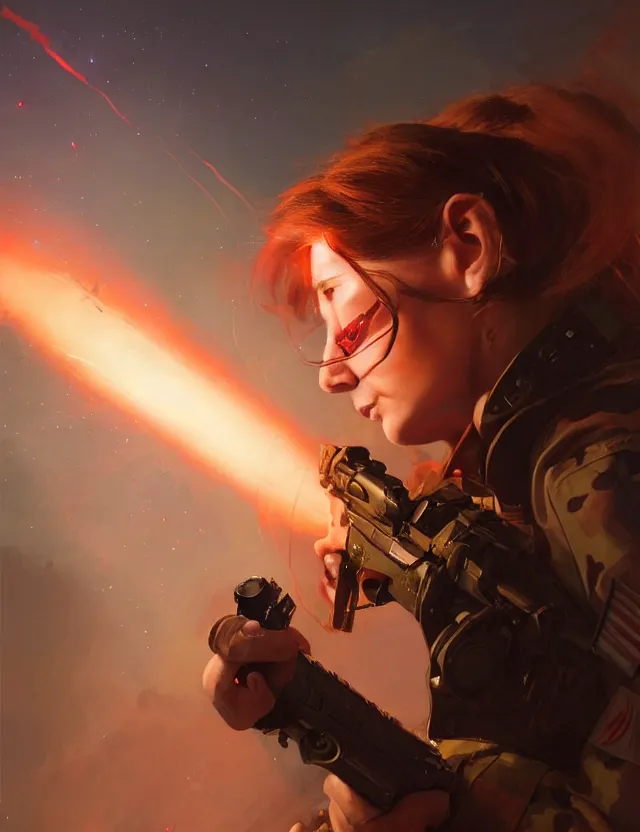 Image similar to a brown - haired woman in a military uniform hovering in the air glowing with red light and crackling energy, by frank fazetta and peter mohrbacher, trending on artstation, digital art, 4 k resolution, detailed, high quality, sharp focus, hq artwork, coherent, insane detail, concept art, character concept, character full body portrait