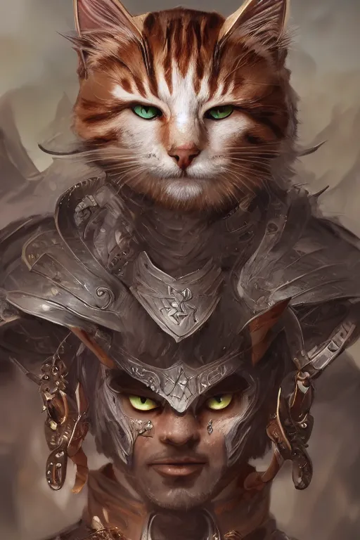 Prompt: A portrait of a god of cat ,D&D, fantasy, highly detailed, digital art, artstation, smooth, sharp focus, fantasy illustration, art by Peter Tang and artgem and Alina Ivanchenko and Hirokazu Yokohara and Kago Shintaro