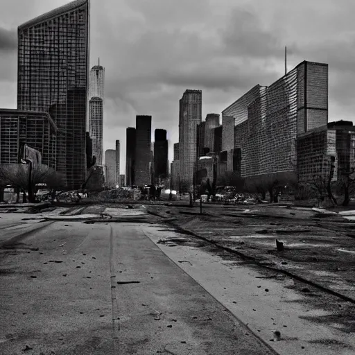 Prompt: post-apocalyptic Chicago