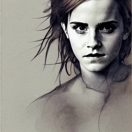 Image similar to emma watson, full body, by jean - baptiste monge