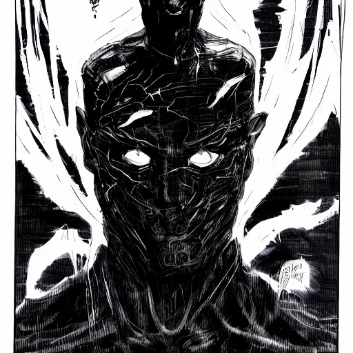 Image similar to Jerome Powell looking sinister, by Tsutomu Nihei, highly detailed