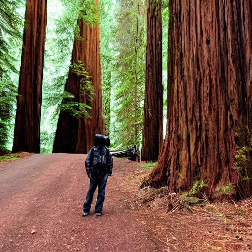 Image similar to ufo abduction bigfoot redwoods