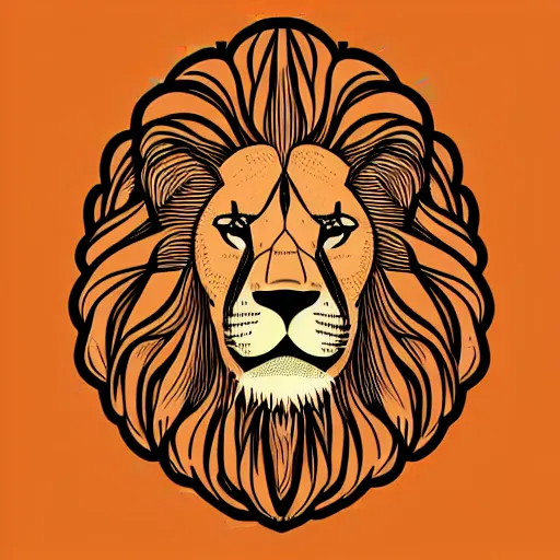 Image similar to Lion in a meadow with hornbeam, Behance, illustration simpsons, vector, sharp focus, 4k