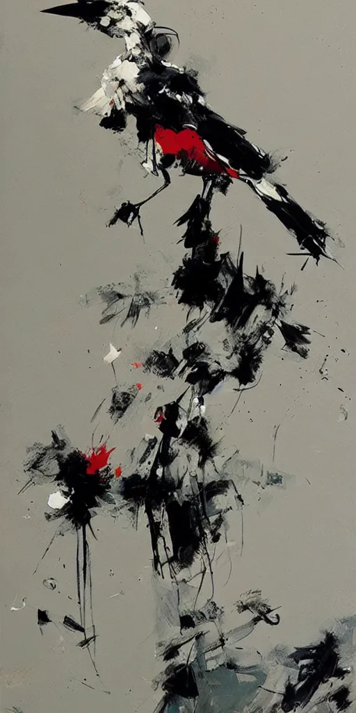 Image similar to painting, ashley wood, birds