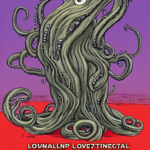 Prompt: Donald Trump as a Lovecraftian tentacle monster