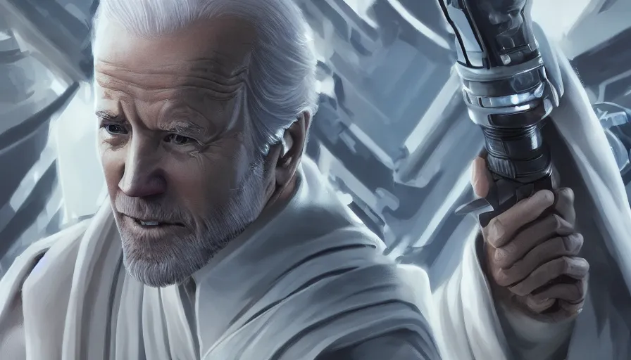 Image similar to joe biden is obi - wan kenobi, hyperdetailed, artstation, cgsociety, 8 k