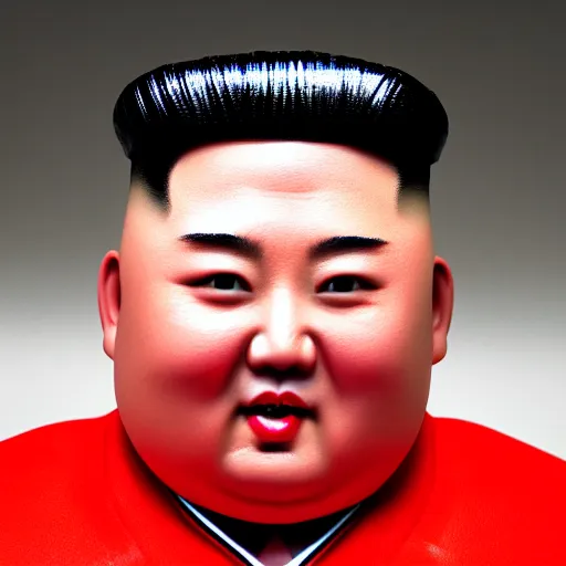 Image similar to Kim jong un Funko Pop, figurine, 24mm lens, high resolution 8k, studio lighting