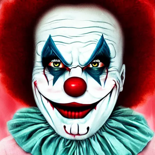 Prompt: an evil clown