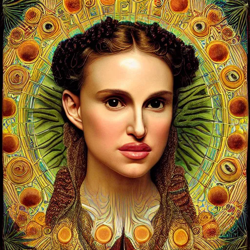 Image similar to portrait of natalie portman by ernst haeckel