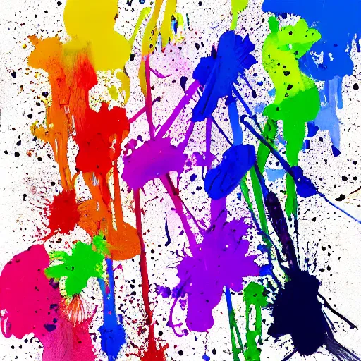 Image similar to paint splatter high quality artistic