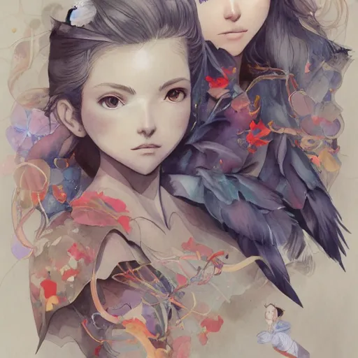 Prompt: our desperation, selfishness, and our effort to save the world and ourselves in the face of all this modernity stand before us like a lyrical blow of wind, artstation, award winning watercolor pen illustration, by caroline choi artgerm, art by range murata