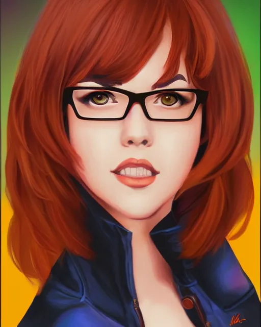 Image similar to a portrait of Velma Dinkley in the style of artgerm