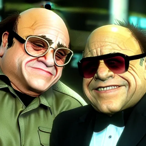 Image similar to danny devito from metal gear solid