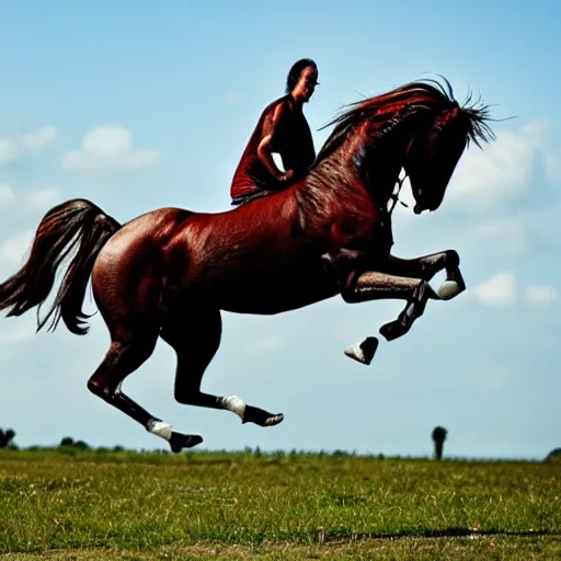 Prompt: a flying horse