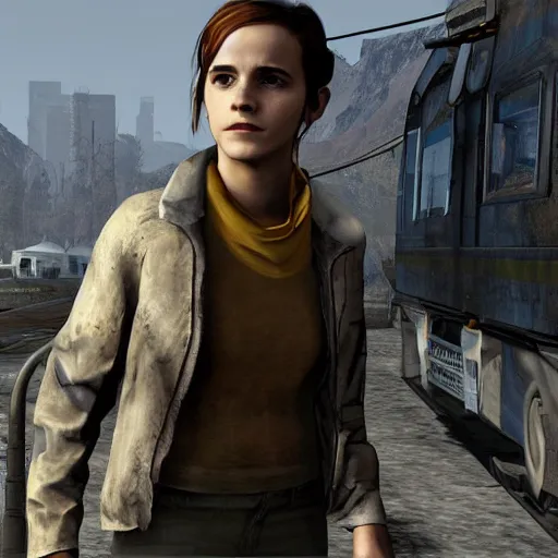 Prompt: Emma Watson in Half-Life 2