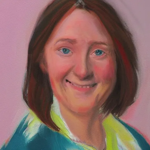 Prompt: a portrait painting of brigid tuitt