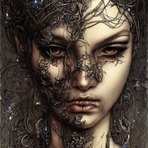 Image similar to a highly detailed portrait in the style of james jean and in the style of luis royo.