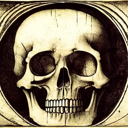 Prompt: hodie mihi cras tibi, memento mori, parce sepulto, ars by leonardo da vinci