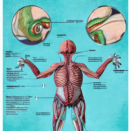 Image similar to A detailed biological anatomy of a minion, photorealistic, textbook, scientific