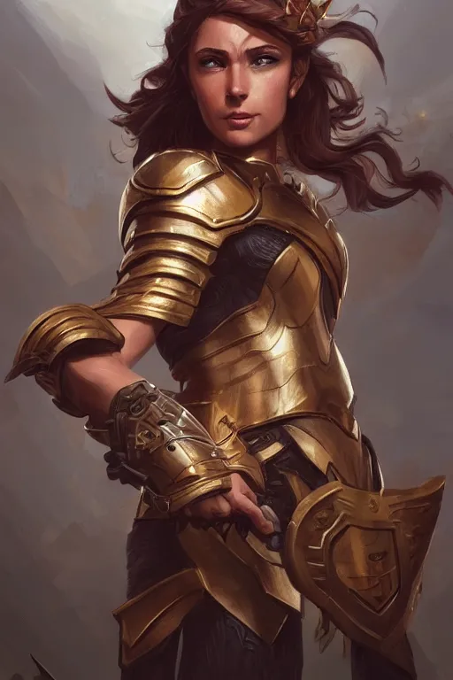 Image similar to amazon valkyrie athena, d & d, fantasy, portrait, highly detailed, headshot, digital painting, trending on artstation, concept art, sharp focus, illustration, art by artgerm and greg rutkowski and magali villeneuve