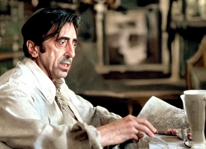 Prompt: film still of !!!!Al Pacino!!! as Everett in Oh Brother Where Art Thou 2000, 4k