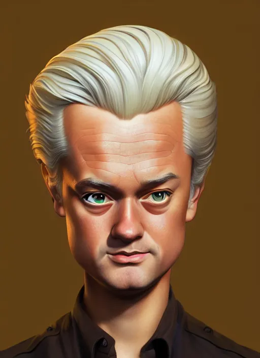 Prompt: cute geert wilders, natural lighting, path traced, highly detailed, high quality, digital painting, by don bluth and ross tran and studio ghibli and alphonse mucha, artgerm