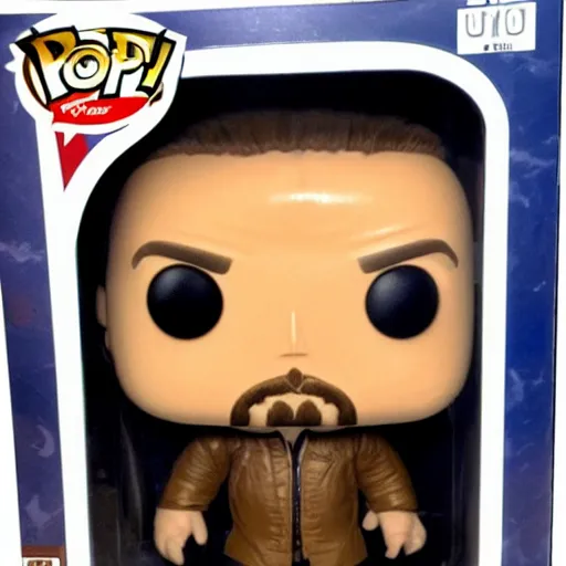 Image similar to face of boe as funko pop still sealed in box, ebay listing ,