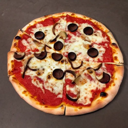 Image similar to hybrid of pizza and rat