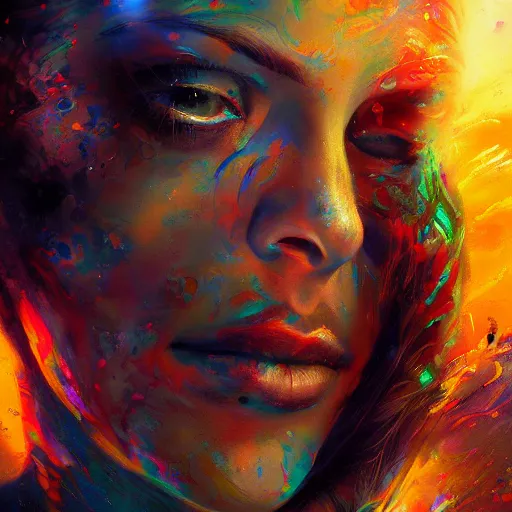 Prompt: lsd trip with krishina in his infinite forms by raymond swanland, highly detailed, bright tones