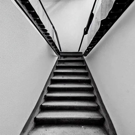 Prompt: optical illusion, stairs, elephant feet