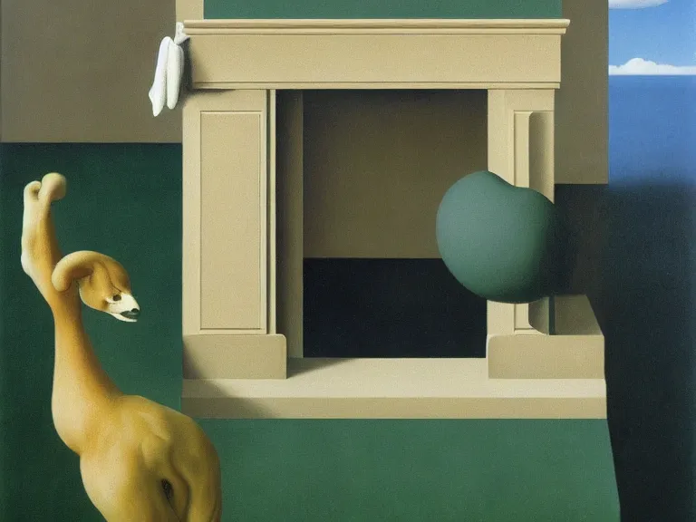 Prompt: painting by rene magritte, high detail, high resolution