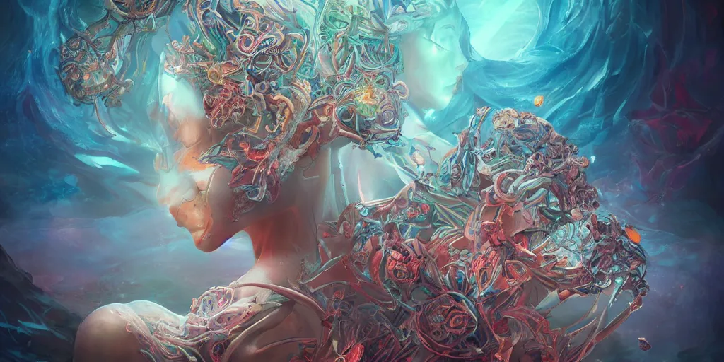 Image similar to dreamscape, ross tran, vivid colors, anatomical, highly detailed sculpture, intricate detailed, ommatidia, 8 k, cinematic atmosphere, post - processing