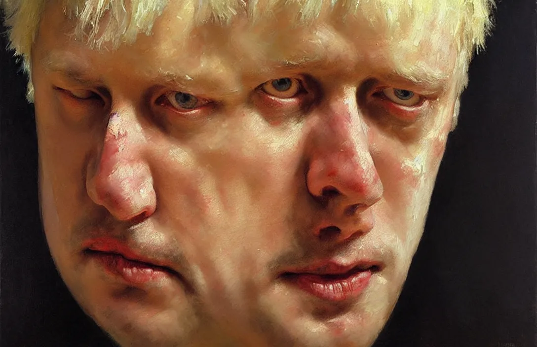 Prompt: boris johnsonl!!!!!!!!!!!!!!!!!!!!!!!!!!!, detailed face, detailed painting,, epic lighting, by ilya repin, phil hale and kent williams