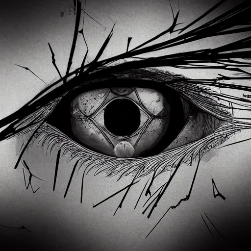 Image similar to heart's eye ( wake tf up ), in the style of hiroya oku and riyoko ikeda, black and white, photorealistic, epic, super technical, 3 d render