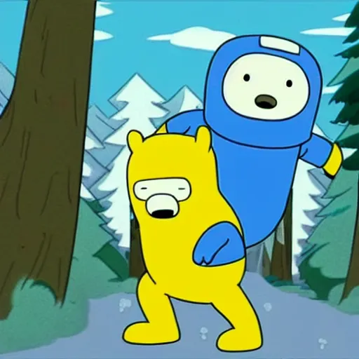 Image similar to adventure time. finn the human