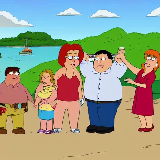 Prompt: normandy beach, family guy