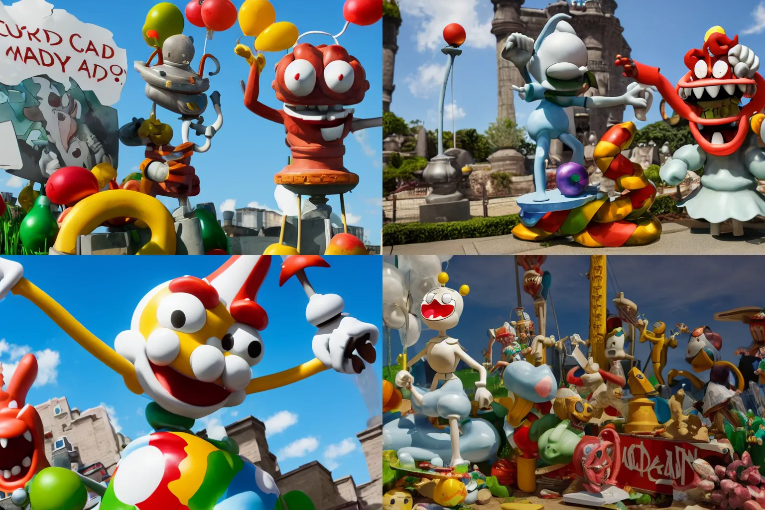 Prompt: statue of cuphead made by Jeff Koons 4K photo