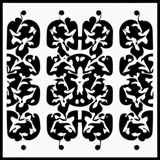 Image similar to a square vector art panel for cnc plasma, laser, simple geometric floral design pattern