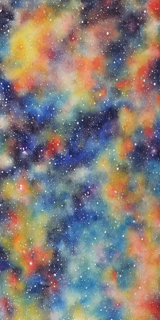 Image similar to asian water - color painting of the galaxy, detailed, refined, high quality, modern