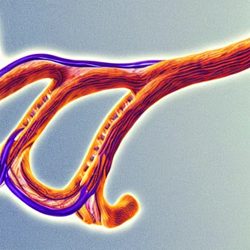 Image similar to detailed realistic illustration of a neuromuscular junction