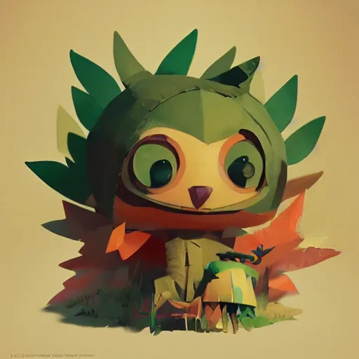 Prompt: 🍃 cute, illustration, digital art, inspired by tearaway, by greg rutkowski, sharp, masterpiece, highly detailed, photorealistic, octane render, 8 k, unreal engine 5, trending on artstation, vivid colors