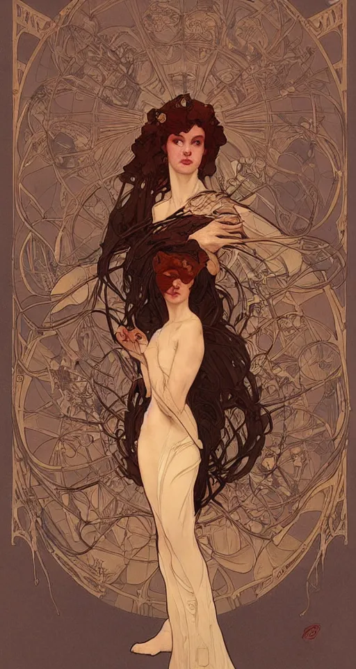 Prompt: beauty art nouveau woman, rusty robotic, trending on artstation, by WLOP,Artgerm,Greg Rutkowski,Alphonse Mucha