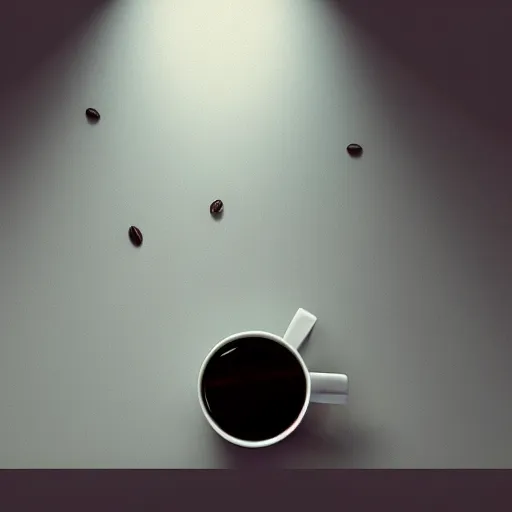 Prompt: : the perfect cup of coffee with fluid flyingout the cup hyperbolic movement,hyper detailed art station  parabolic lighting unrealengine ,cinematic, hyper realism, high detail, octane render, 8k