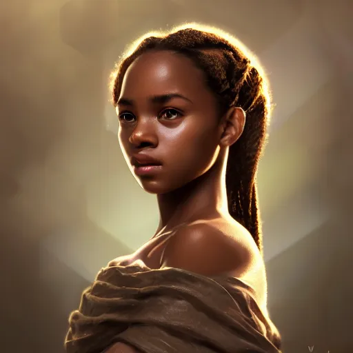 Image similar to a photorealistic hyperrealistic, bright brown eyes, light skinned african young girl, ponytail hair, flawless face, beautiful lips, cute face, gorgeous white veil, by wlop, artgerm, greg rutwoski, alphonse mucha, beautiful dynamic dramatic low - light moody lighting, cinematic atmosphere, artstation, concept design art, octane render, 8 k